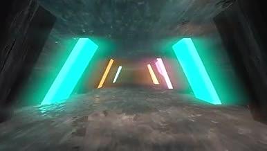 3D隧道赛博朋克三维霓虹科技未来动感背景视频的预览图